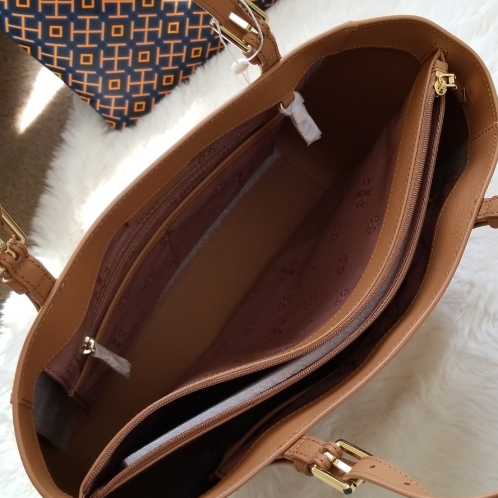 Tory Burch Emerson Small Buckle Tote Cardamom - Picture 3 of 8